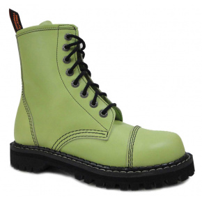 boty kožené KMM 8 dírkové zelené