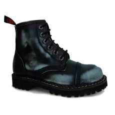 boty kožené KMM 6 dírkové černé/jeans